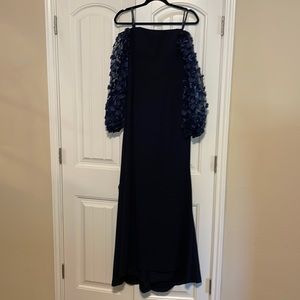 Eliza J Navy Blue floor length gown